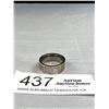 Image 1 : Large Ring Band w/ Prong Set Tiny Stones, Marked Spikes Titanium, Size 11