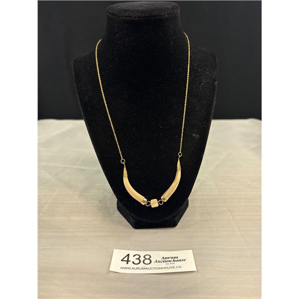 Vintage Mother of Pearl Choker Necklace, 20 Inches Length