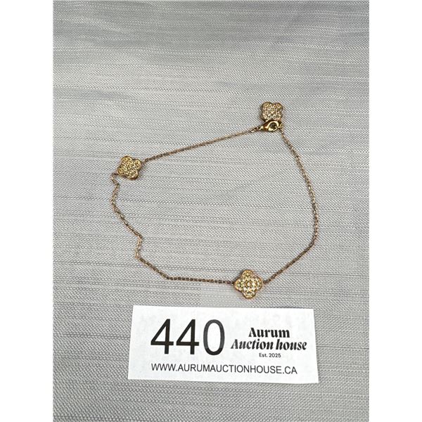 Extra Length 10" Anklet or Bracelet w/ Pendants Connected, Maybe Vintage Orig. Lobster Clasp