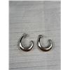 Image 2 : Heavy Stainless Steel Hinged Bangle + Pair of Earrings