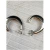 Image 3 : Heavy Stainless Steel Hinged Bangle + Pair of Earrings