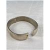 Image 4 : Heavy Stainless Steel Hinged Bangle + Pair of Earrings