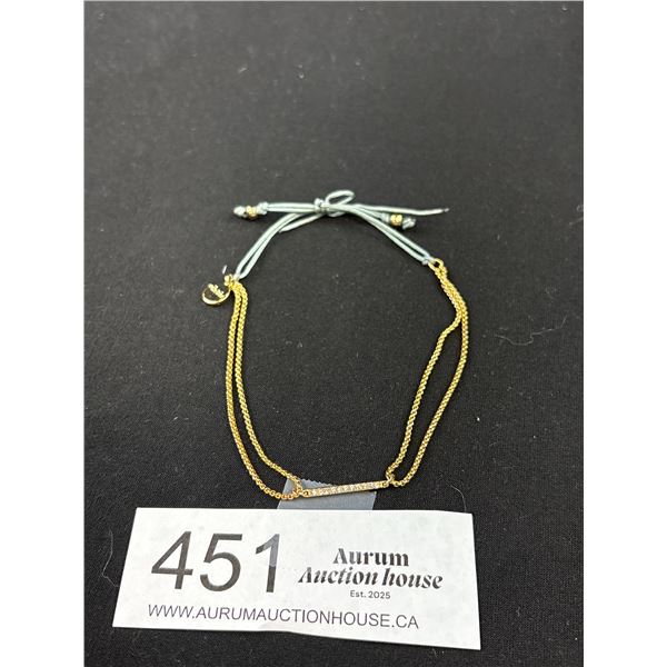 Stella & Dot Gold Plated Double Chain Bracelet