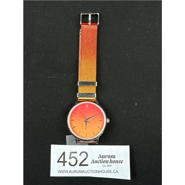 Stainless Steel Accutime Watch Corp. Gwc 1138L 0722 w/ Stainless Steel Bracelet, Battery Required