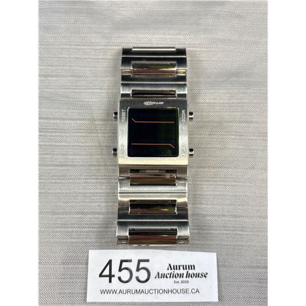 Hinged Gold Tone Cartier Design Bangle, w/ CZ Stones, Oval Shape