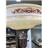 Image 2 : Large 16" Diameter Mid Century Cream Colored Lamp Shade on Stand 64" Tall NO SHIPPING