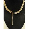 Image 2 : Gold Plated Twisted Rope Chain Necklace 15-17" Length