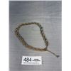 Image 3 : Gold Plated Twisted Rope Chain Necklace 15-17" Length