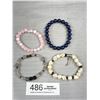 Image 1 : 4 Semi Precious Stone Beads Bracelets