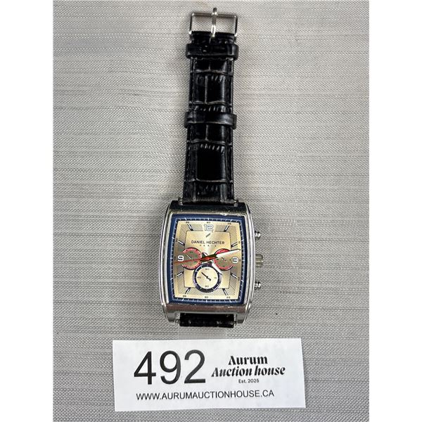 Daniel Hetcher Paris Quartz Watch, Crystal Missing, Battery Required