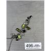 Image 3 : Vintage Glass Stones Tassel Pendant w/ Extra Length Chain Necklace