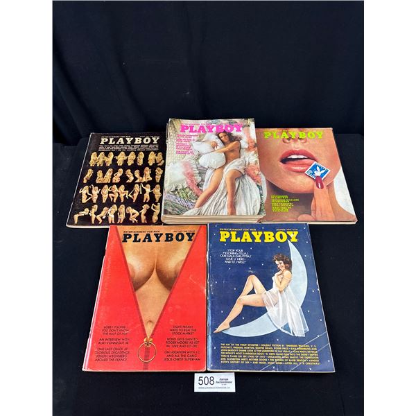 Lot of 10 1974 Playboy Magazines