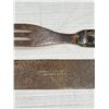 Image 2 : Very Unusual 19th Century Cast Iron Knife + Fork Made in Sheffield Circa 1890