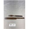 Image 3 : Very Unusual 19th Century Cast Iron Knife + Fork Made in Sheffield Circa 1890