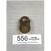 Image 1 : A Heavy Early 1900s Brass Padlock w/ Slider