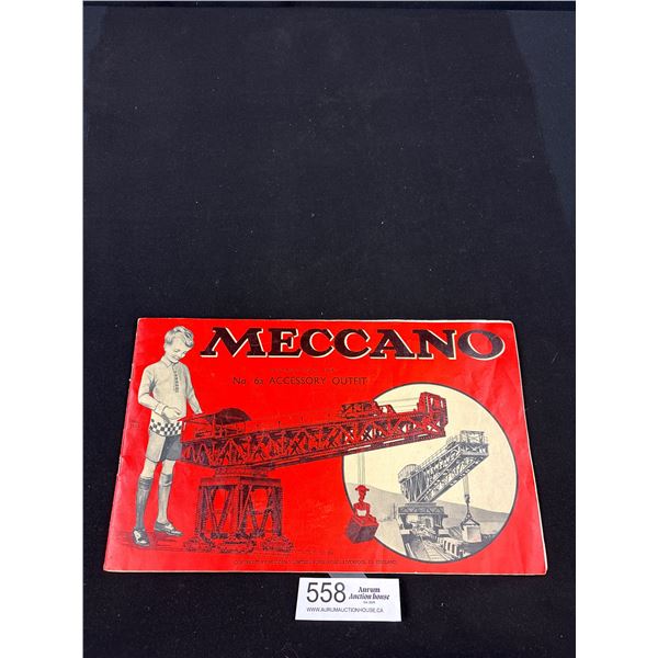 1930s Meccano No 6A Accessroy Guide Book