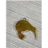 Image 3 : Gold Tone Kiwi Bird Pendant w/ Shell Inlay