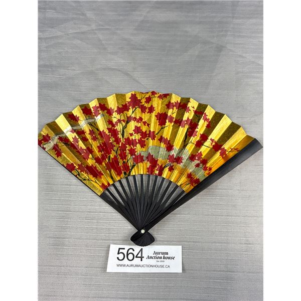 A Vintage Japan Airline Gilded Fan 1960s?
