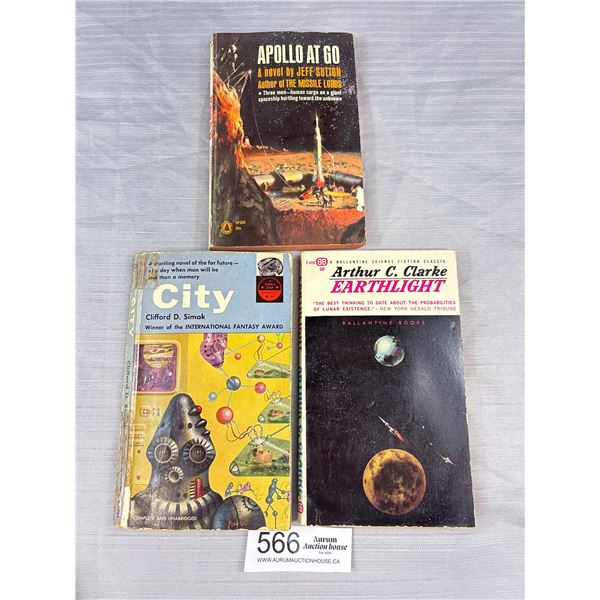 3 Vintage 1950s + 60s Sci-Fi Pocketbooks