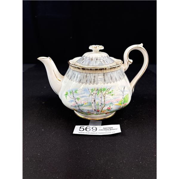 Vintage Royal Albert Bone China Silver Birch Teapot