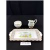 Image 1 : Vintage Royal Albert Silver Birch Cream and Sugar Set w/ Tray
