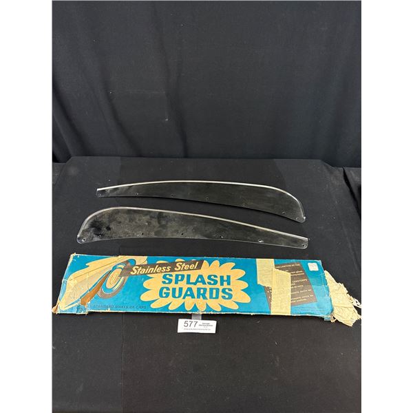 Vintage Stainless Steel Splash Gaurds Automotive in Original Box