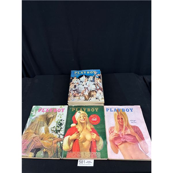Lot of 8 1972 Playboy Magazines