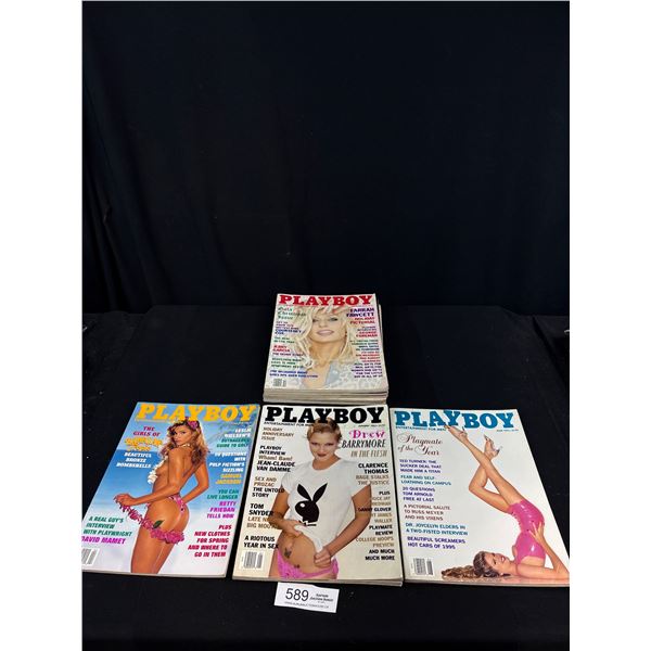 Lot of 8 1995 Playboy Magazines