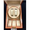 Image 3 : Very Nice Burlwood Watch Winder Jewelry Box Good Working Condition