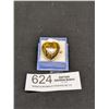 Image 1 : Nice Heart Shaped Tigers Eye Gemstone Gold Tone Ring