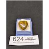 Image 2 : Nice Heart Shaped Tigers Eye Gemstone Gold Tone Ring