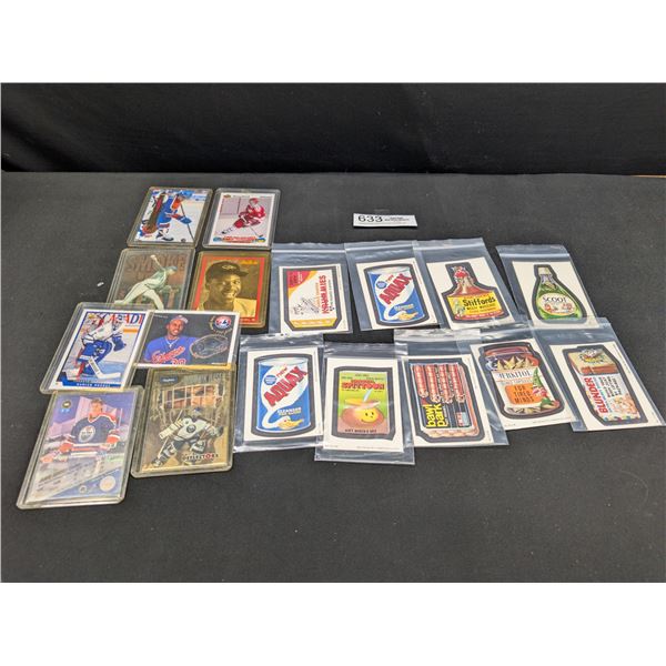 Collectable Lot of 1988 Wacky Stickers + NHL and Baseball Trading Cards