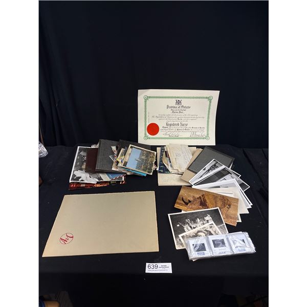 Large Lot of Collectable Black and White Photos, Postcards, Etc out of Local Estate