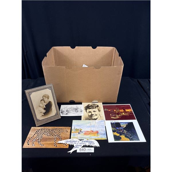 Large Lot of Collectable Black and White Photos, Postcards, Etc out of Local Estate