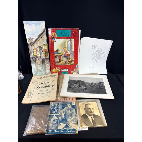 Nice Lot of Old Paintings, Prints, Books, Etc Out of Local Estate