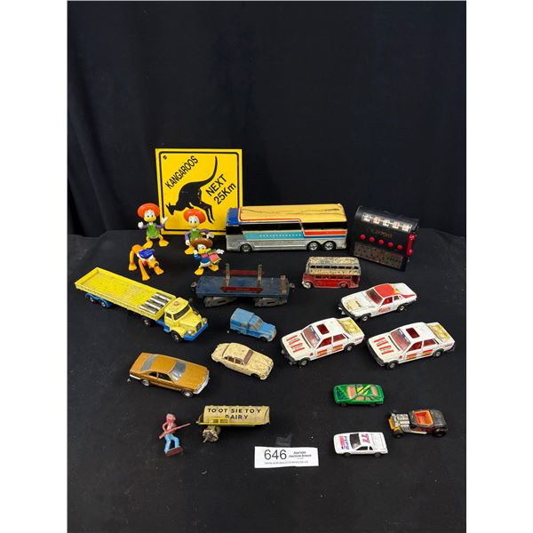 Nice Lot of Vintage Collectable Toys Dinky, Corgi, Tootsie Toys Etc