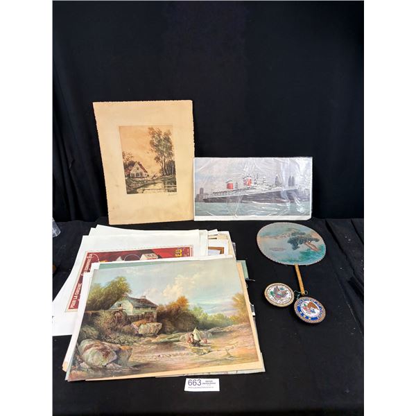 Nice Lot of Vintage Prints Paintings Etc