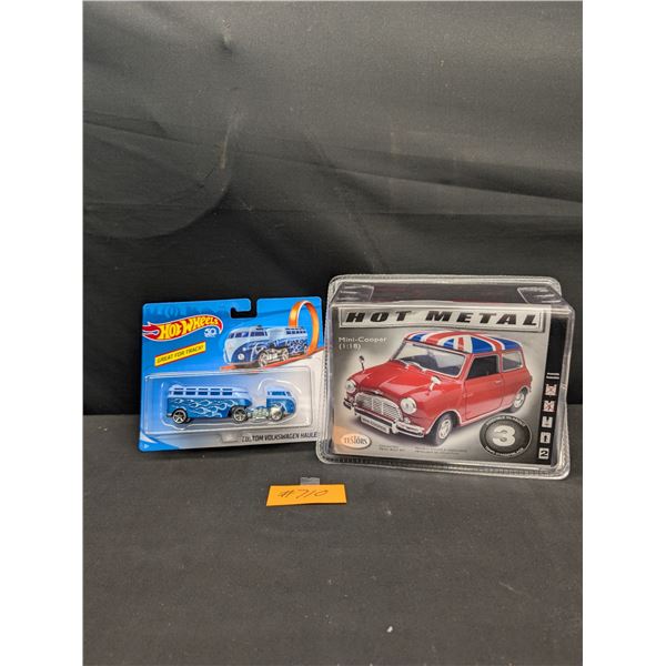 Lincoln Mint Austin Mini Diecast Model 1/18th Scale + Hotwheels Volkswagen Hauler in Original Packag