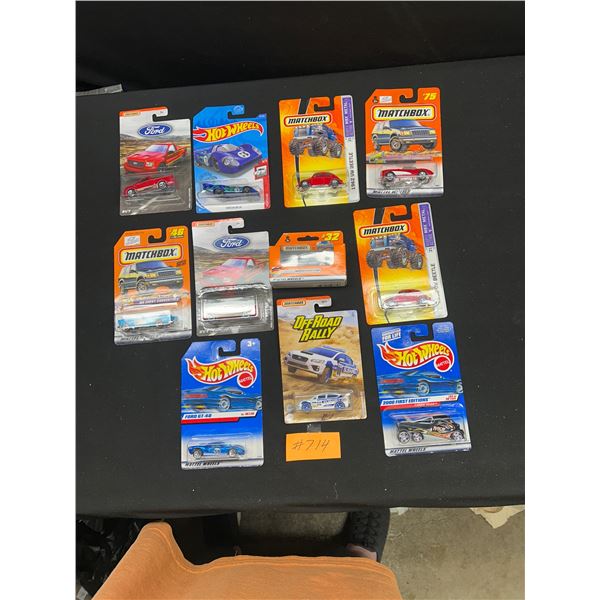Lot of Matchbox and Hotwheels in Original Cases