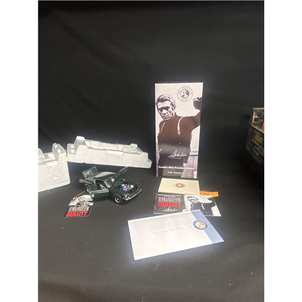 Franklin Mint Steve McQueen Bullitt 68 Mustang Diecast Car in Original Box