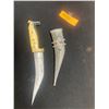 Image 3 : Unique Bone Handled Dagger with Sheath Persian with Colourful Stones
