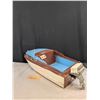 Image 2 : Vintage Chris-Craft 25 1/2" Long Model Boat Express Cruiser With Motor On Back