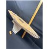 Image 2 : Vintage Wooden Model Hydro Plane Boat Hull With Leaded Weight