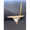 Image 3 : Vintage Wooden Model Hydro Plane Boat Hull With Leaded Weight