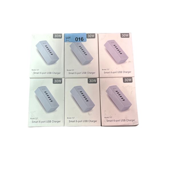 Lot of 6 BNIB Smart 6 Port USB Charger
