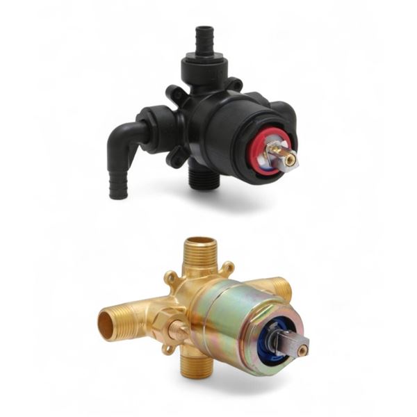 Lot of 4 BNIB Huntington Brass (Tub Shower Valve CDC x 3 / Non Metallic Valve x 1)