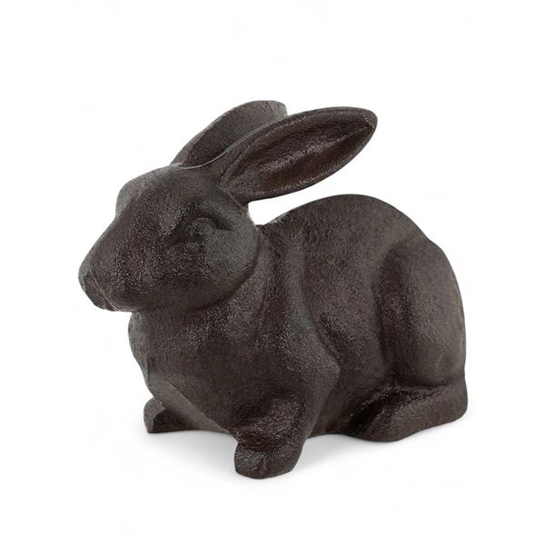 Lot of 2 BNIB Cast Iron Rabbit Bookends