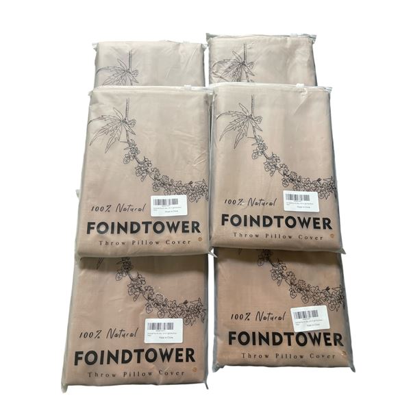 Lot of 6 New Fondi Tower Throw Pillow Covers Brown (2 Per Pack)