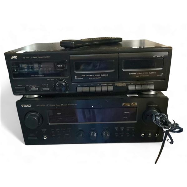Lot of 2 (JVC Cassette Player - TEAC Home Theatre Reciever)