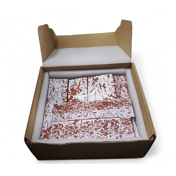 Box of White Wash Faux Red Wall Tiles